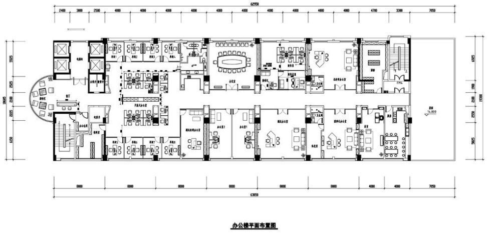 礦業集團公司深圳辦公室裝修_平面布局圖