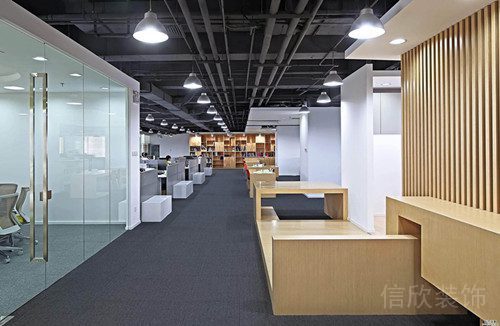 辦公室過道休息區(qū)木質(zhì)座椅一體式設(shè)計(jì)圖