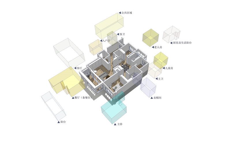 深圳龍崗區輕奢風格家裝裝修立體平面圖