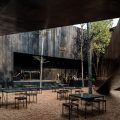 黑色木質(zhì)金屬餐廳鋼橋底設(shè)計(jì)裝修