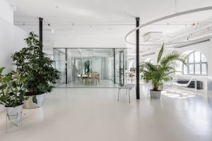 白色簡約自然風辦公室裝修設(shè)計白色調(diào)玻璃房會議室效果圖